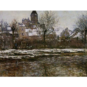 Monet, Claude - The Church at Vetheuil, Snow