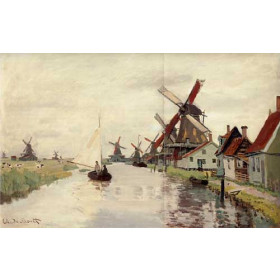 Monet, Claude - Windmills in Holland