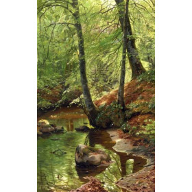 Monsted, Peder Mork (Denmark) - A Forest Stream