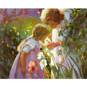 Mother and Daughter in the Garden