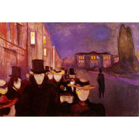 Munch, Edvard - Evening on Karl Johan
