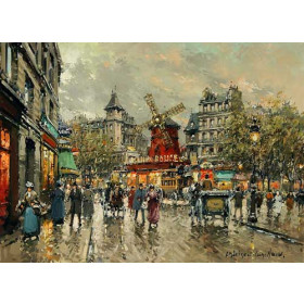 le Moulin Rouge Place Blanche a Montmartre