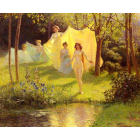 Vestales about to Bathe