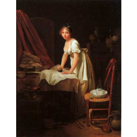 Young Woman Ironing