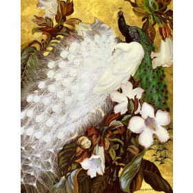 White And Blue Peacocks