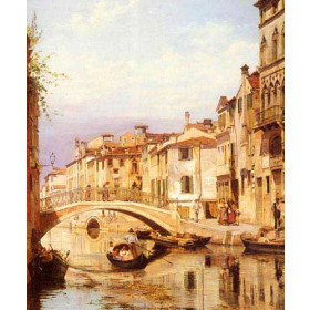 A Gondola On A Venetian Backwater Canal