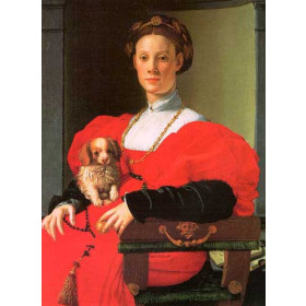 Portrait of a Lady with a Puppy