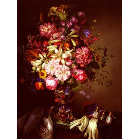 Still Life With A Vase Of Flower And Opera Glasses