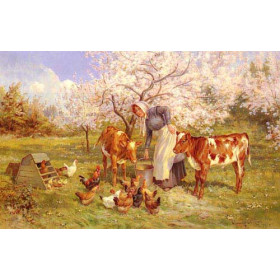 Feeding Time In The Orchard