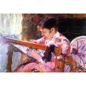 Lydia at the Tapestry Loom