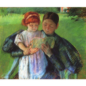 Nurse Reading to a Little Girl