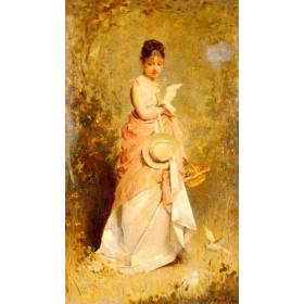 Girl with Doves