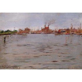 Harbor Scene, Brooklyn Docks