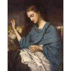 Young Woman Sewing