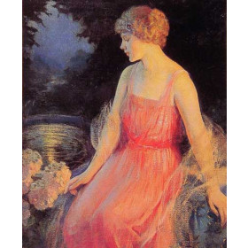 Woman with Hydrangeas