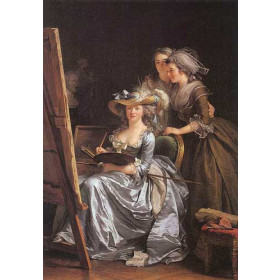 Self-Portrait with Two Pupils