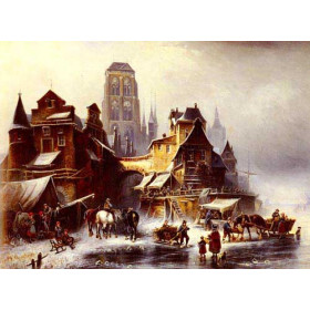 A View Of Danzig In Winter